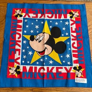 Vintage Walt Disney Mickey Mouse Bandanna Scarf Made In USA Have A Hank SC